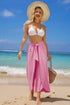 Bonbon Knotted Drop Waist Split Leg Relaxed Pants